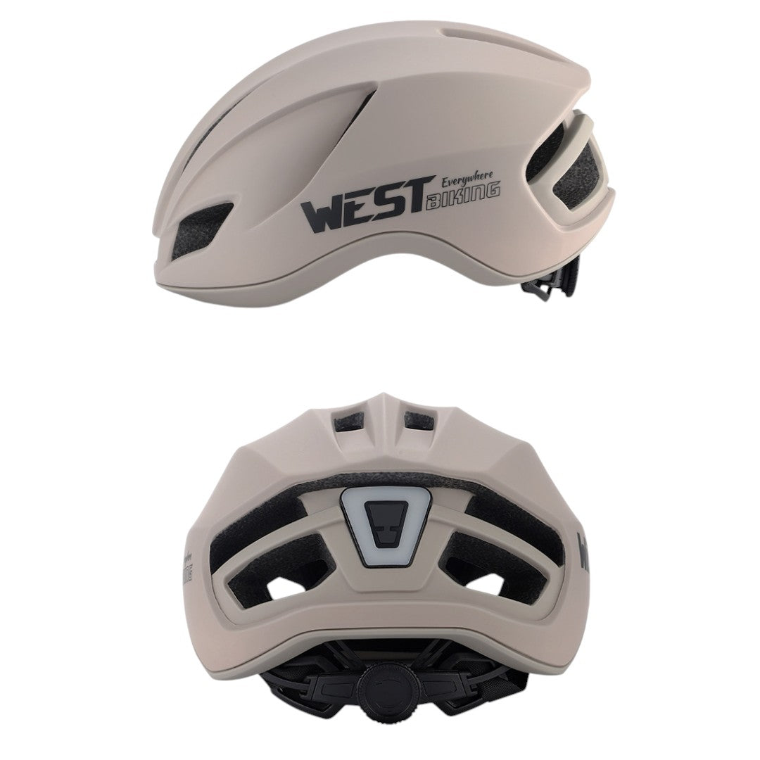 WEST BIKING Fahrradhelm Deluxe - Leicht, Verstellbar & mit Rücklicht