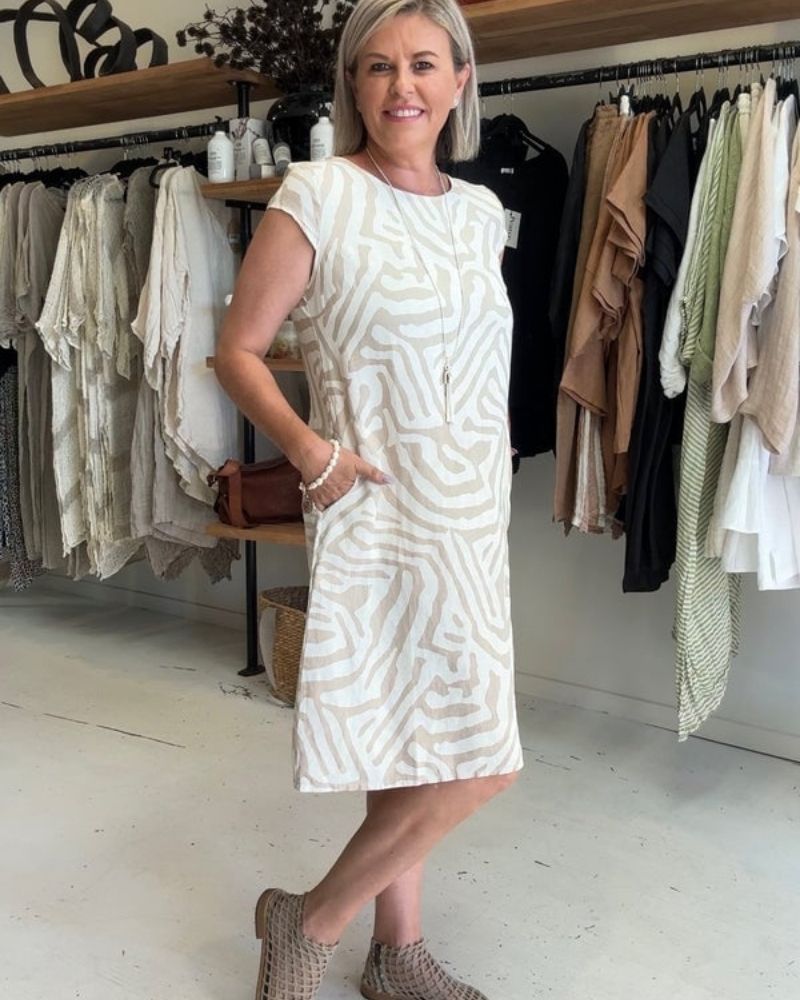 Nelia™ | Sommerkleid mit Rundhalsausschnitt und hübschem Print