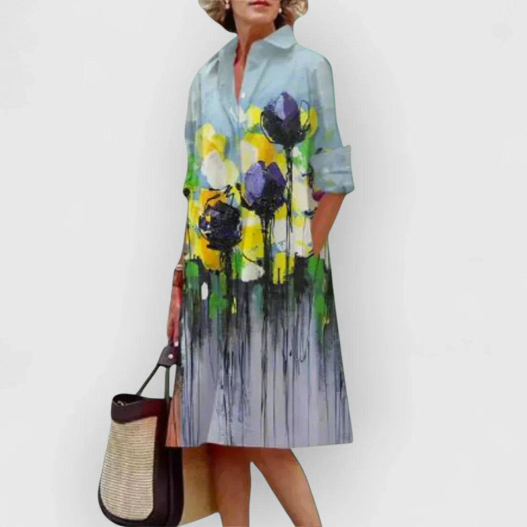 Aira - Elegantes Kleid mit Blumenmuster