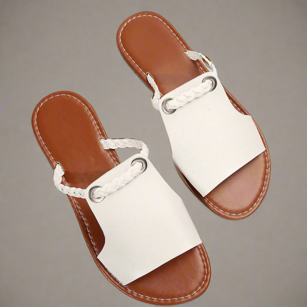 Sjöa | Handgefertigte flache Sandalen aus hochwertigen Materialien