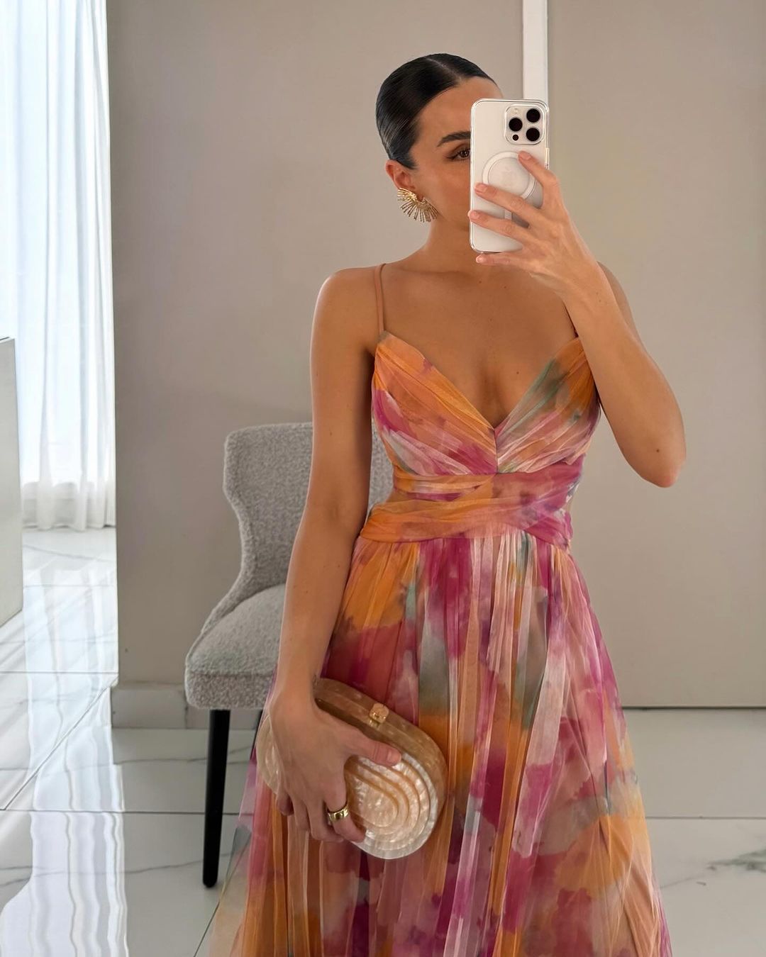 Marina | Maxikleid mit Blumenmuster und Schnürung