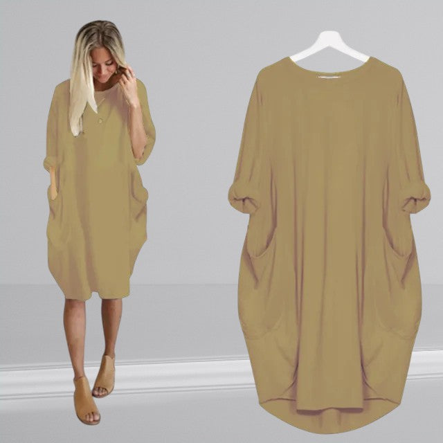 Tuva™ - Minimalistisches Taschenkleid