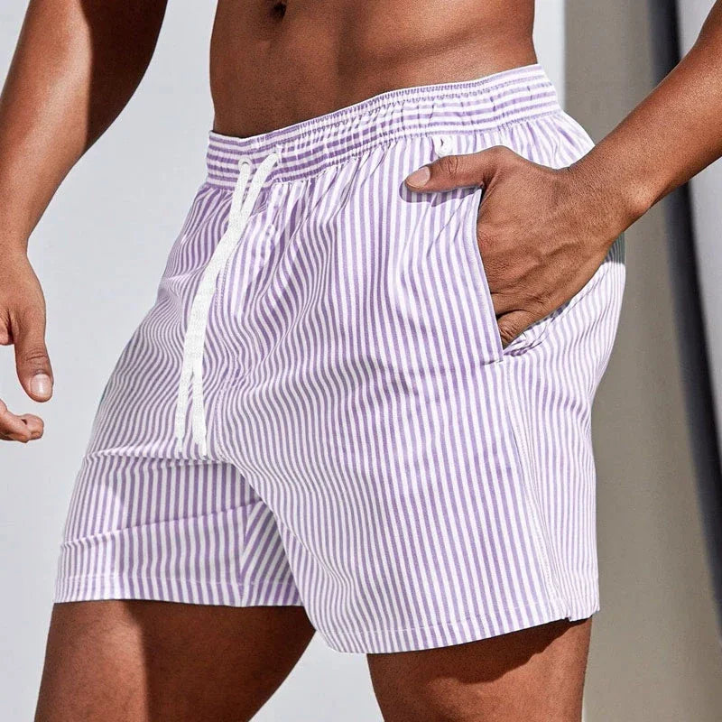 Edward | Elegante Badeshorts mit Streifen