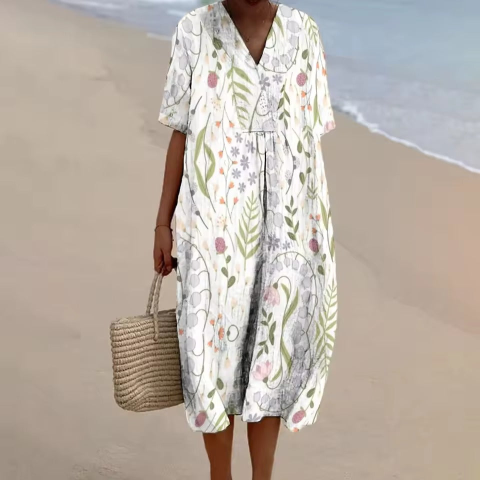 Emma – Lässiges Kleid in A-Linie aus Leinen