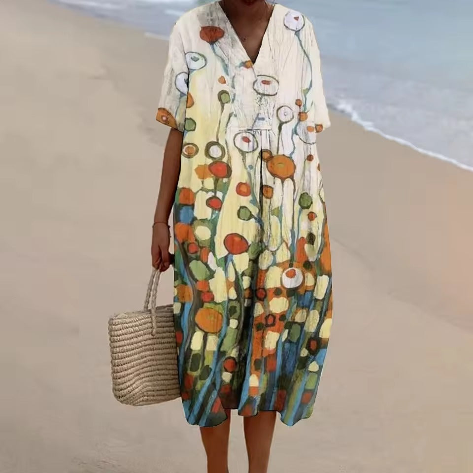 Emma – Lässiges Kleid in A-Linie aus Leinen