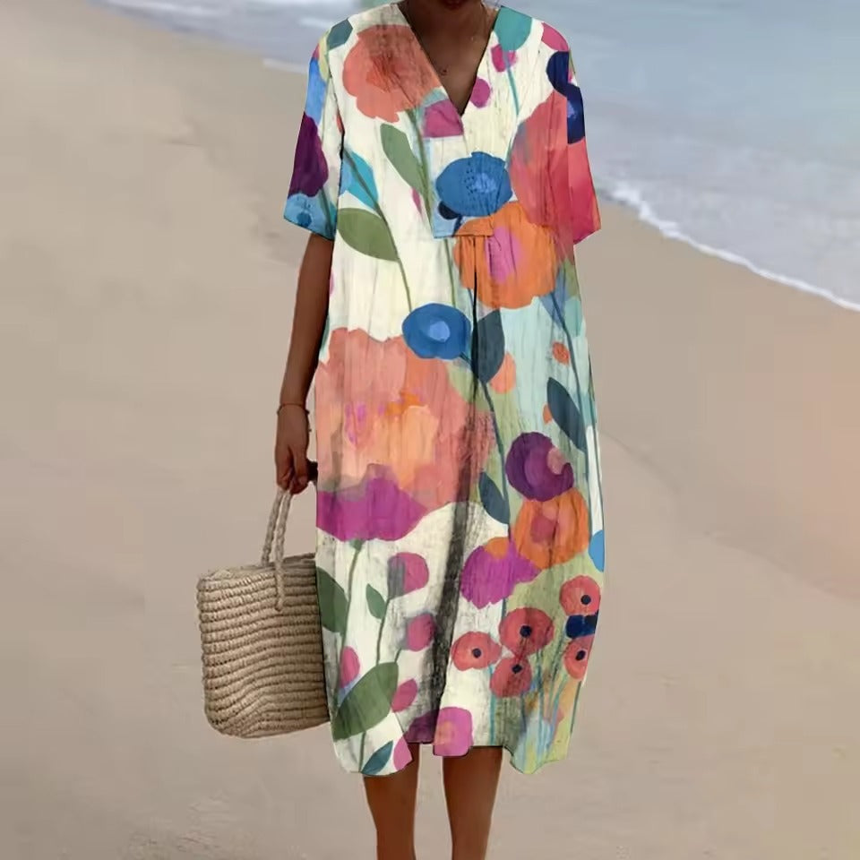 Emma – Lässiges Kleid in A-Linie aus Leinen