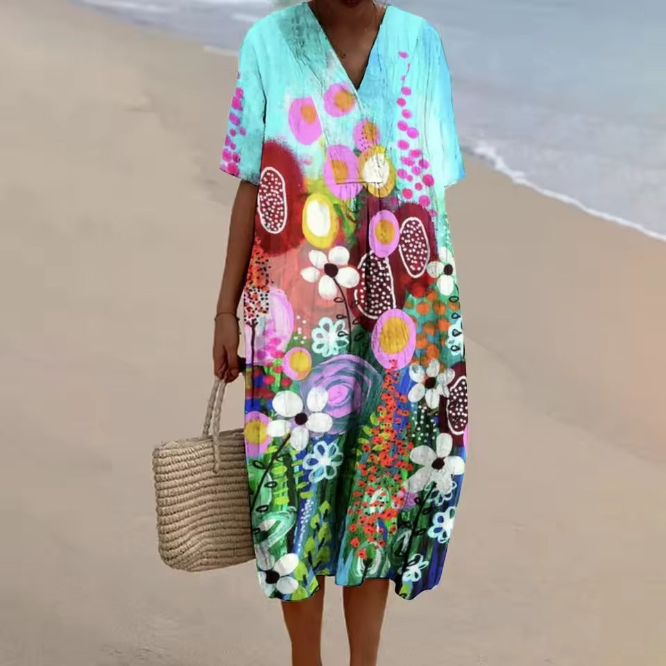 Emma – Lässiges Kleid in A-Linie aus Leinen