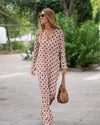Bellevo | Elegantes Kleid mit braunem Print