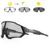 SCVCN Photochrome Fahrradbrille - UV400 Schutz & Automatisch Tönend