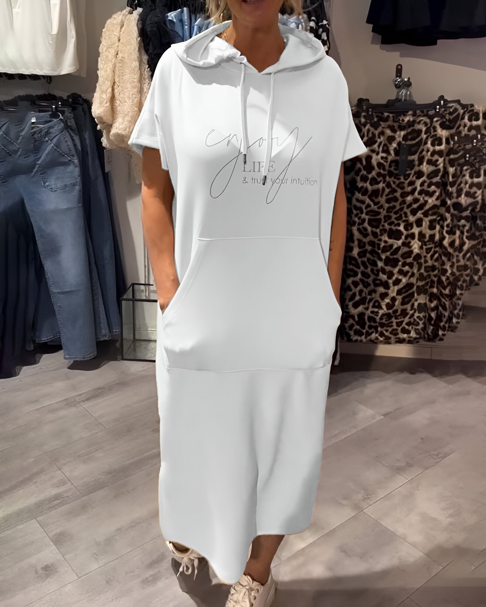 Saskia™ | Lässiges Hoodie-Kleid