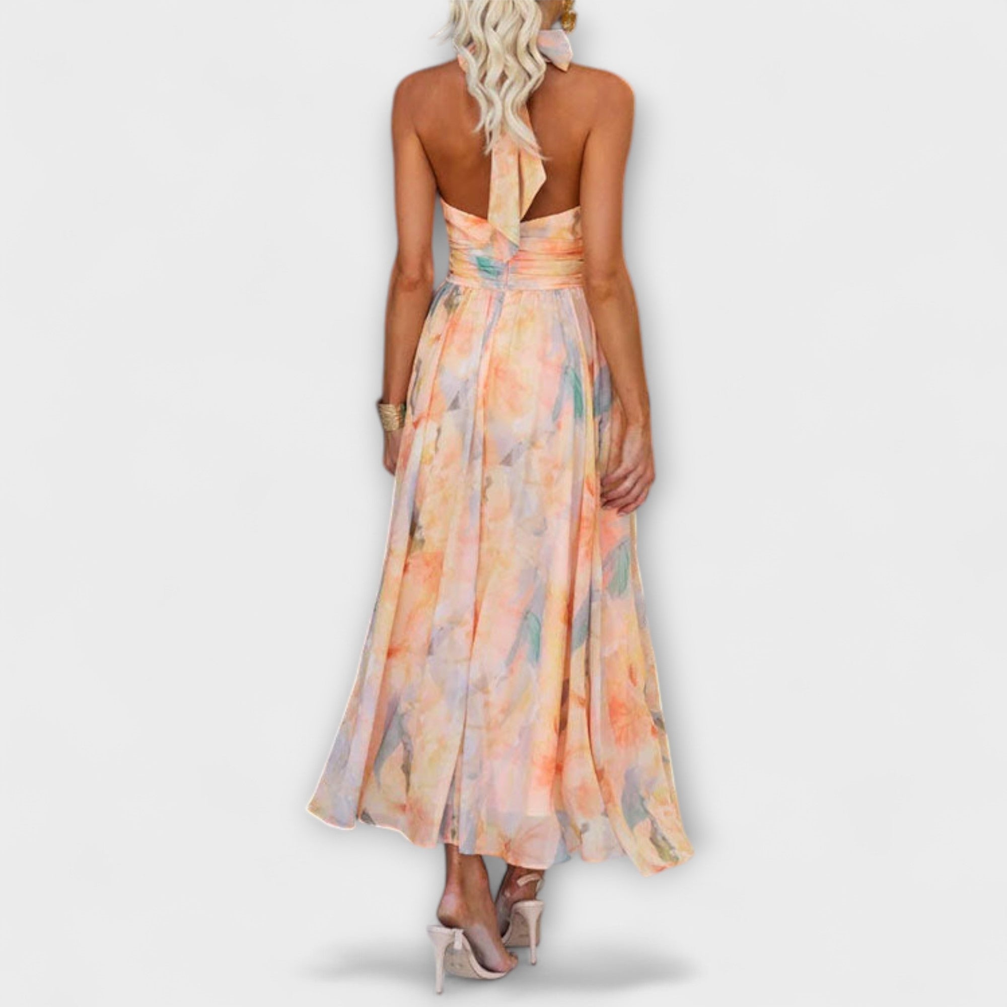 Cristal | Premium-Kleid mit Aquarelldruck