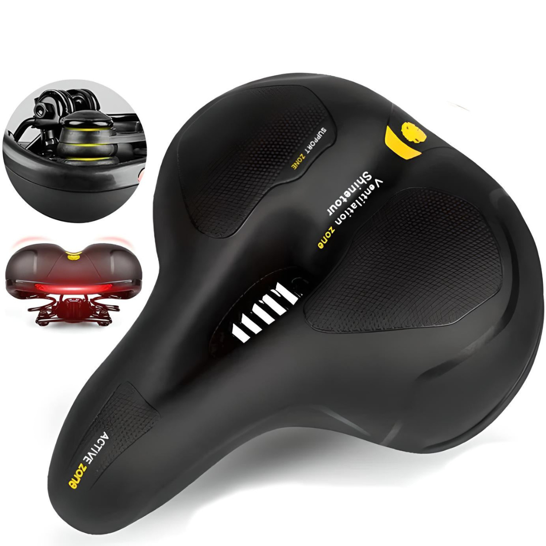 Fahrradsattel Pro - Mit Stoßdämpfung und Reflektor