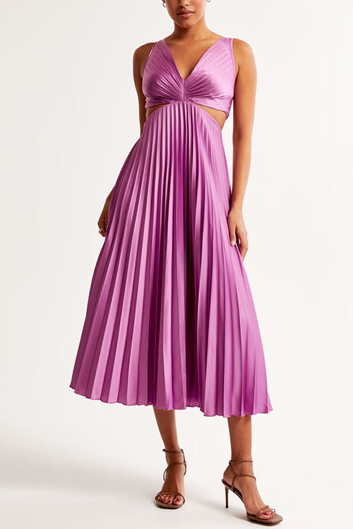 Elsa - Plissiertes Maxikleid