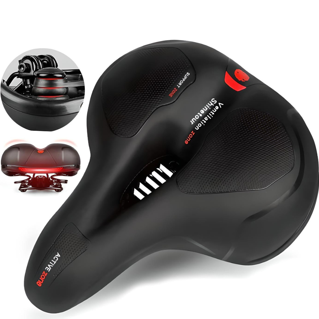 Fahrradsattel Pro - Mit Stoßdämpfung und Reflektor
