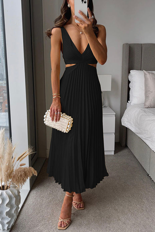 Elsa - Plissiertes Maxikleid