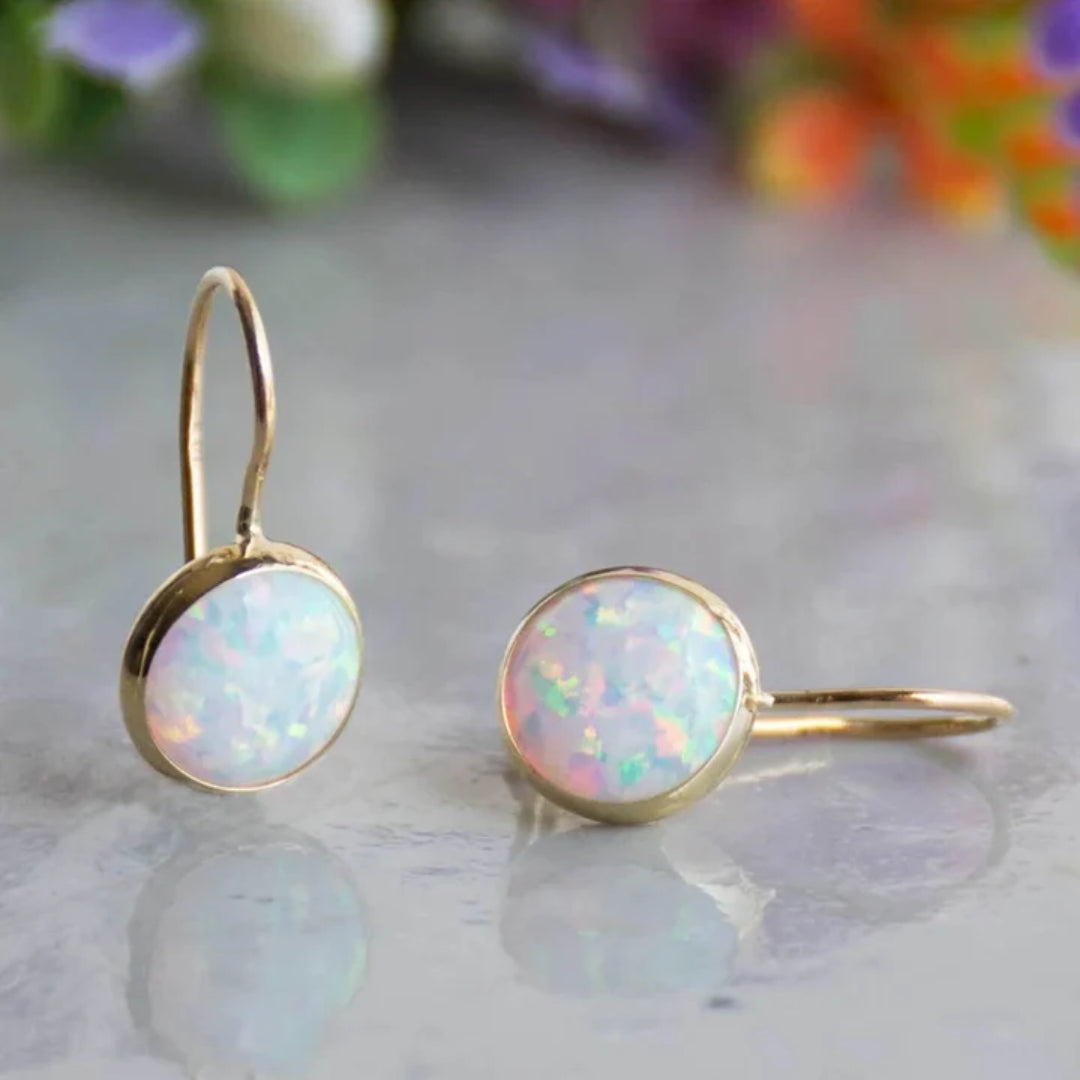 Luna™ | Goldene Ohrringe mit Opal