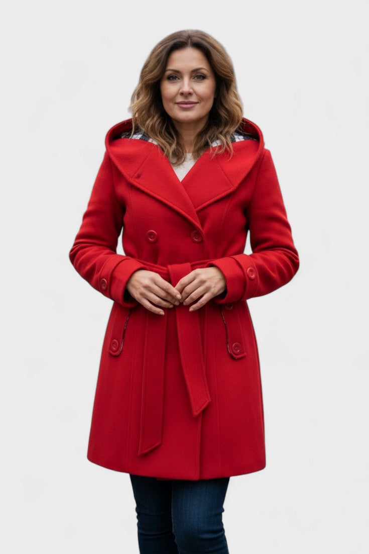 Leona™ | Elegant dubbelknäppt kappa