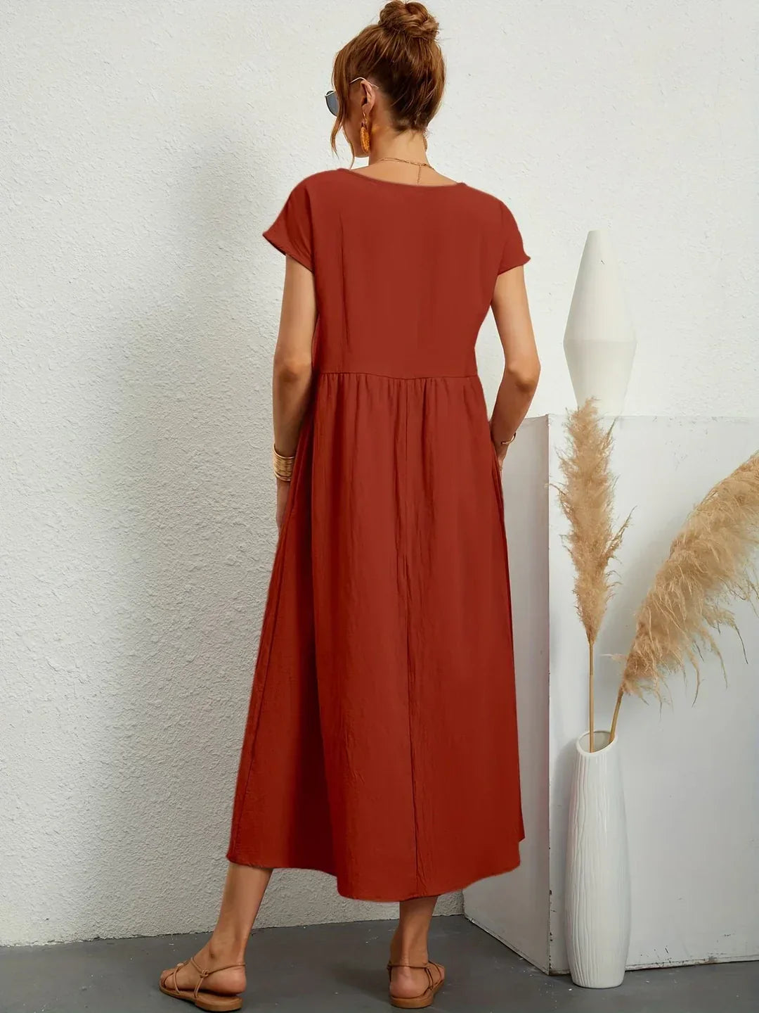 Bianca™ - Leichtes Kleid aus weicher Baumwolle mit Taschen