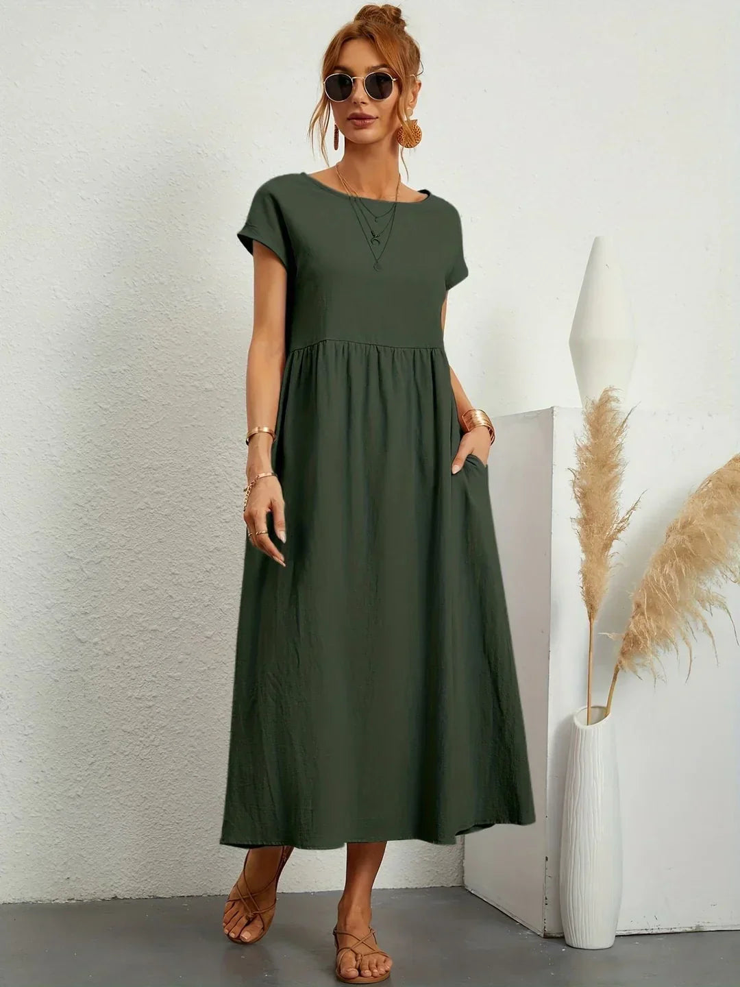 Bianca™ - Leichtes Kleid aus weicher Baumwolle mit Taschen
