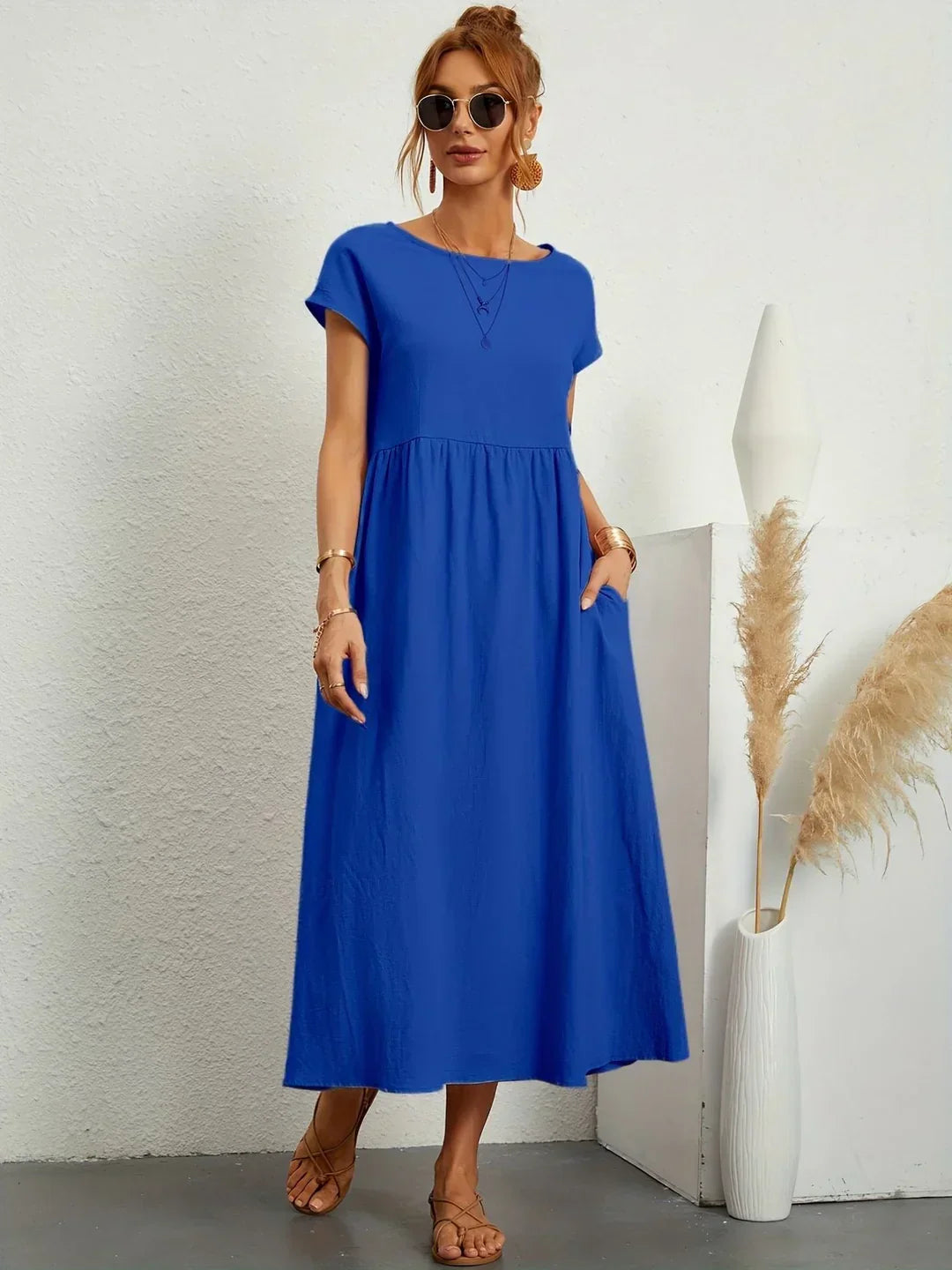 Bianca™ - Leichtes Kleid aus weicher Baumwolle mit Taschen
