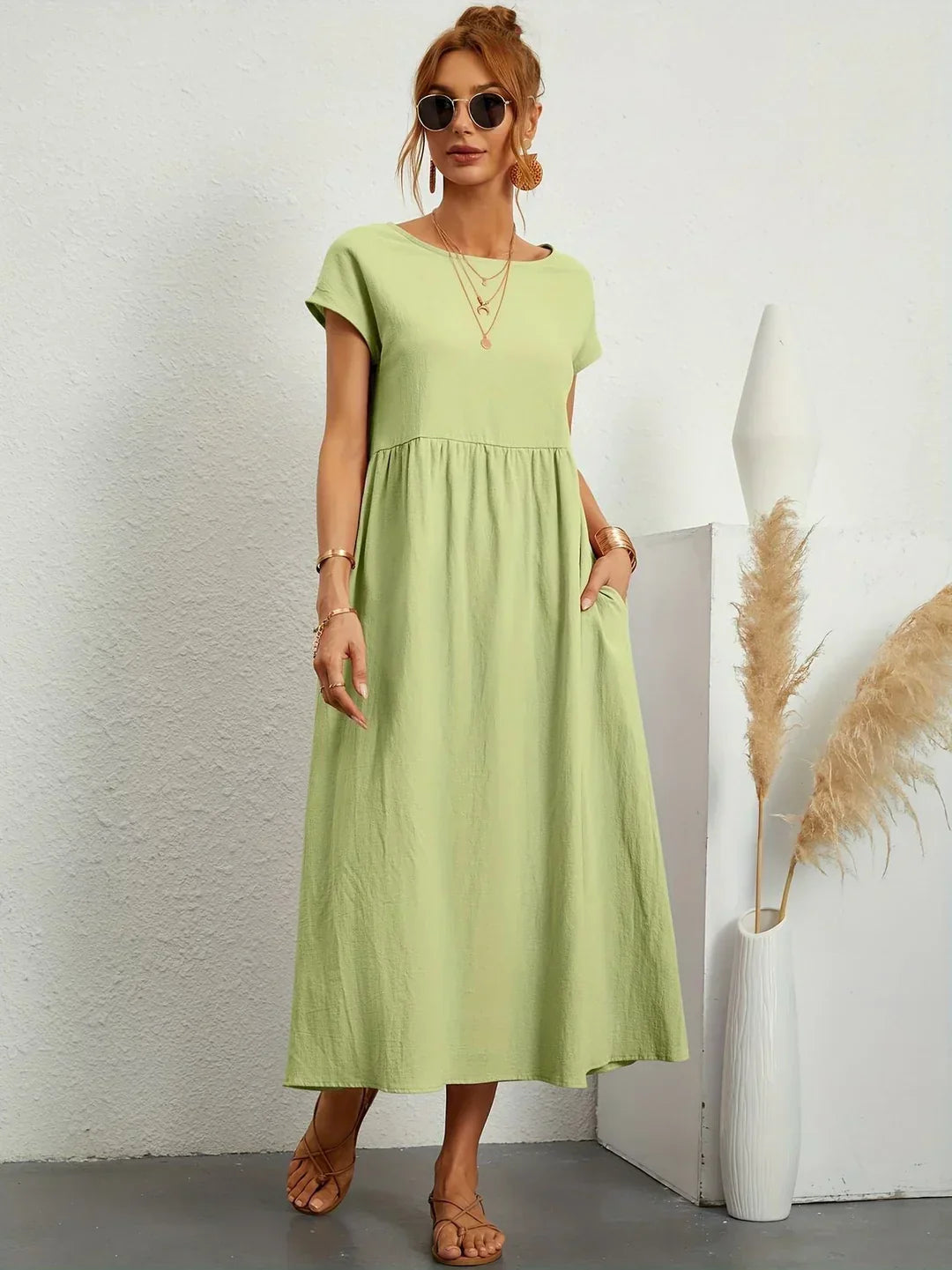 Bianca™ - Leichtes Kleid aus weicher Baumwolle mit Taschen