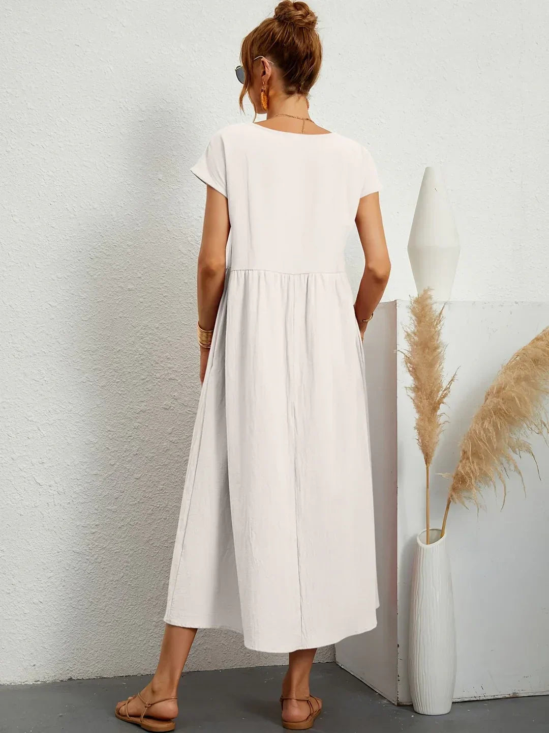Bianca™ - Leichtes Kleid aus weicher Baumwolle mit Taschen