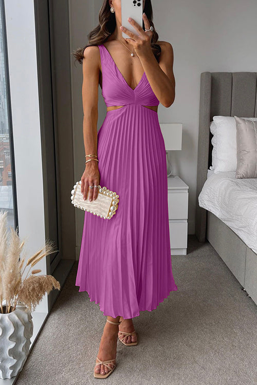 Elsa - Plissiertes Maxikleid
