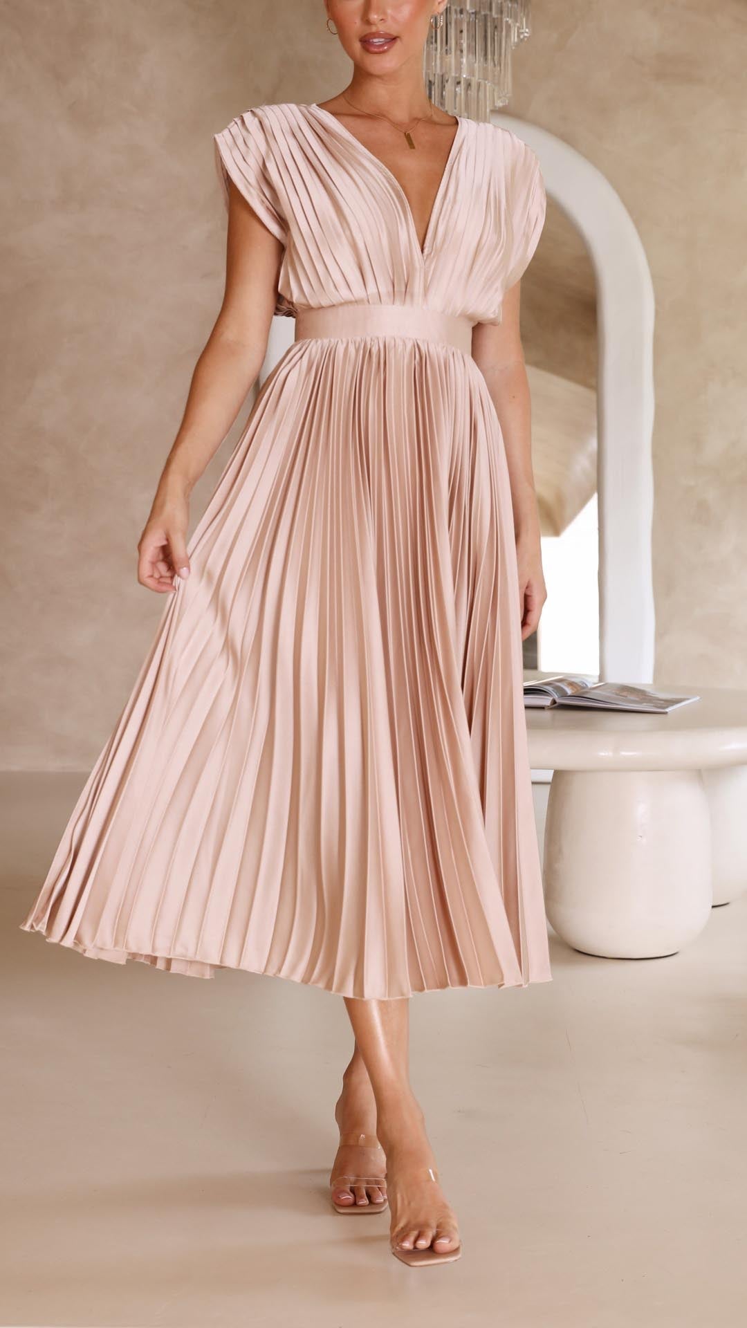 Maria |  Elegantes Faltenkleid