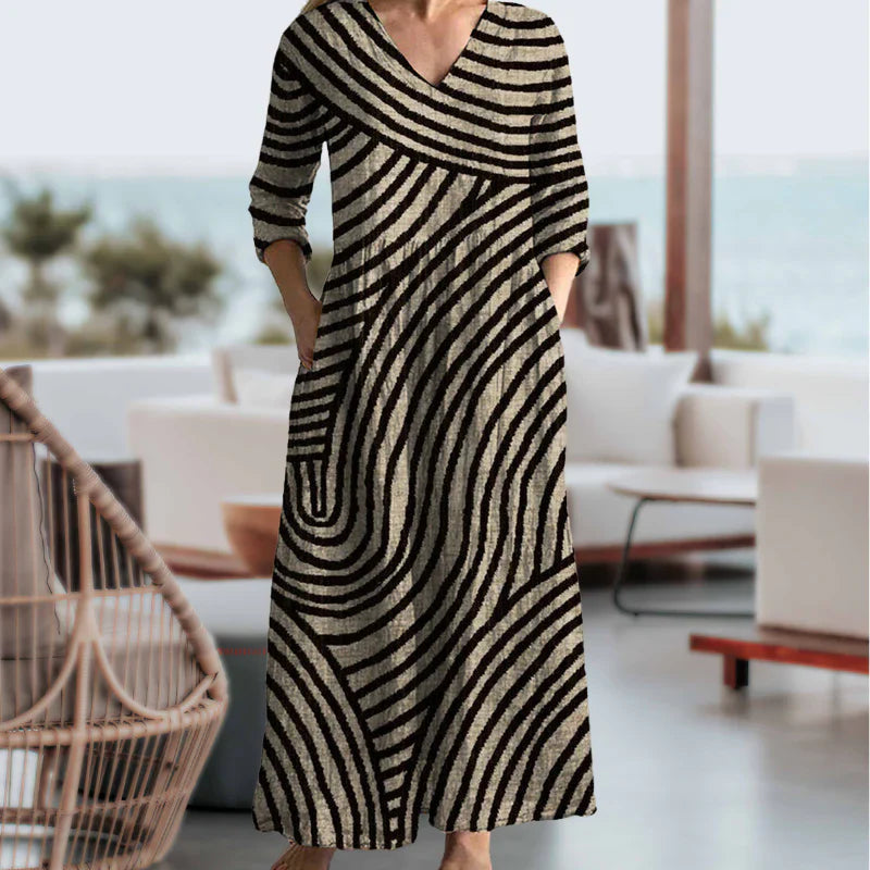 Ayla - Vintage-Kleid mit Streifenmuster