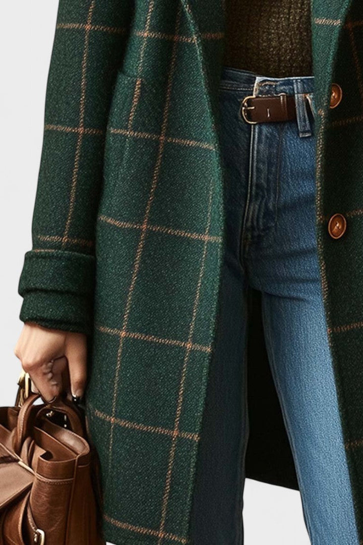 Yrsa™ | Elegant tweedjacka i rutmönster