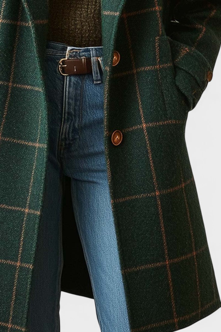 Yrsa™ | Elegant tweedjacka i rutmönster