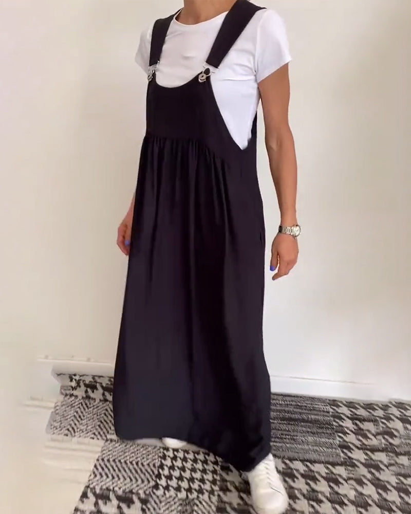 Casual Trägerkleid in Uni