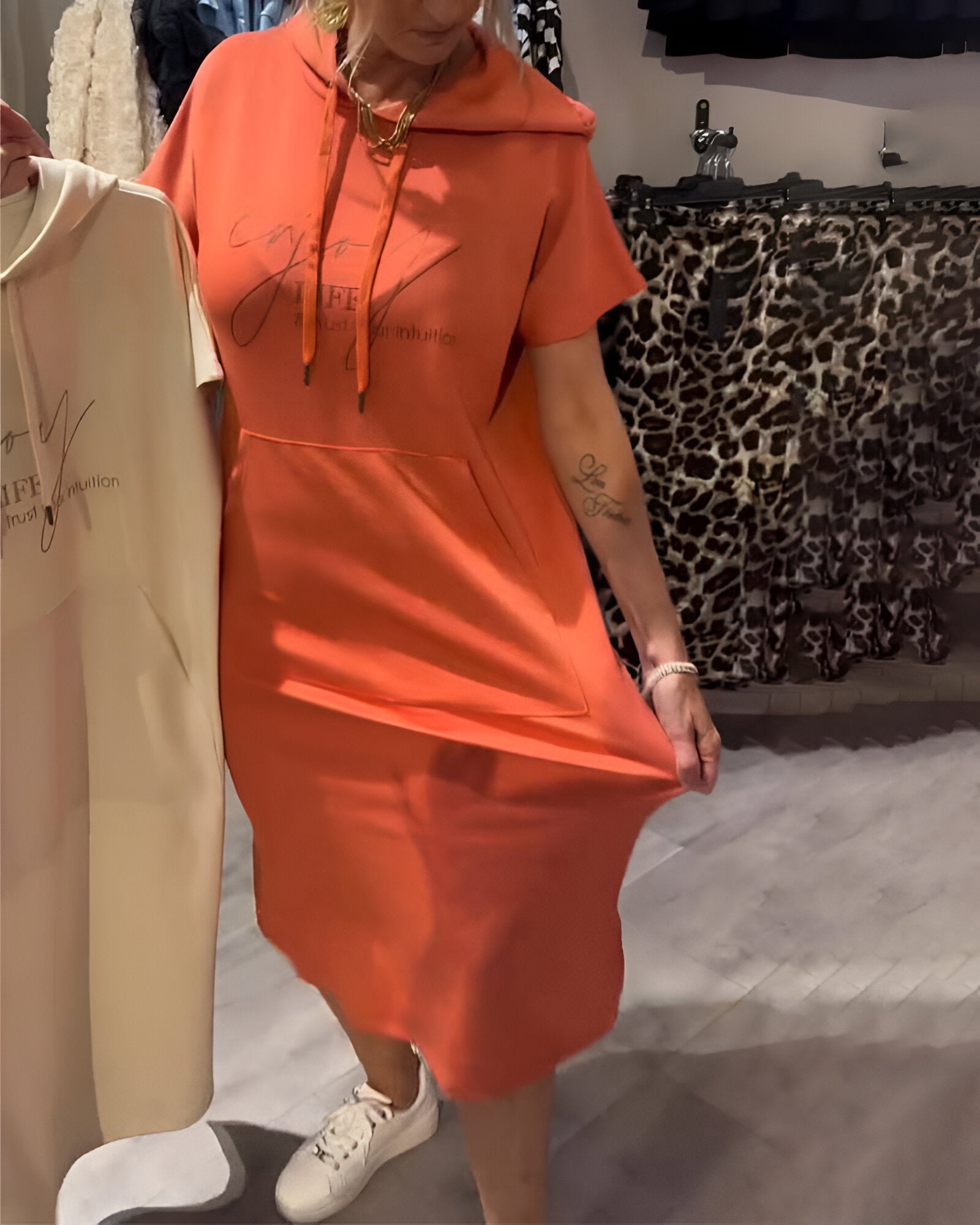 Saskia™ | Lässiges Hoodie-Kleid