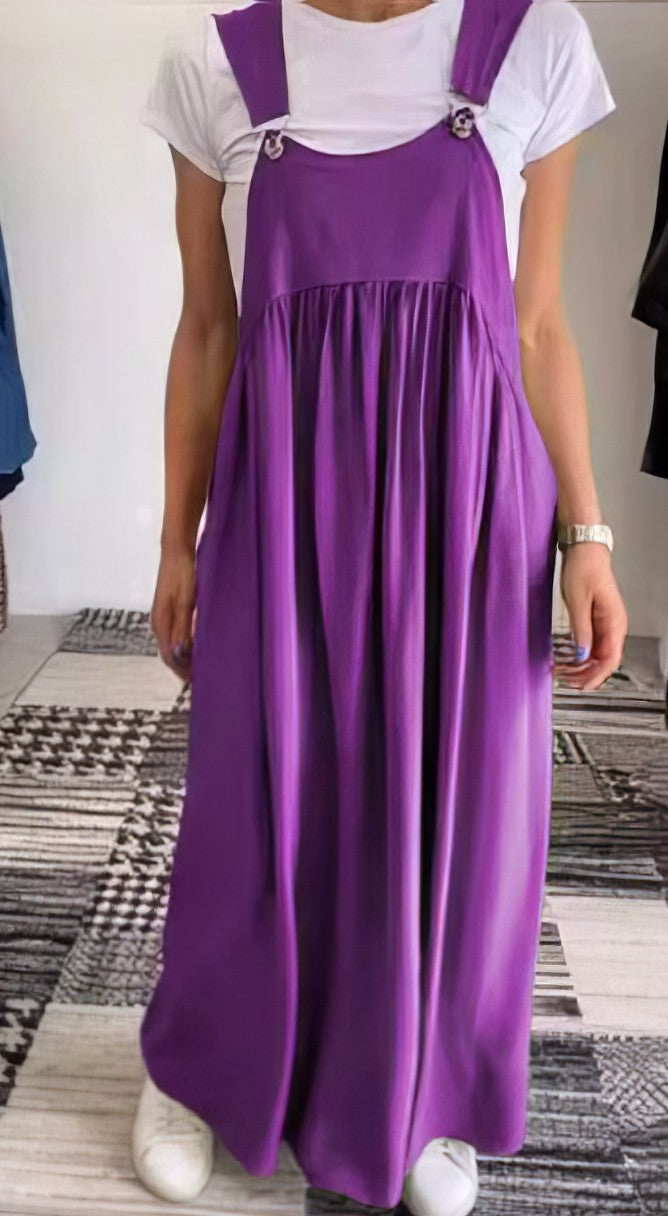 Casual Trägerkleid in Uni