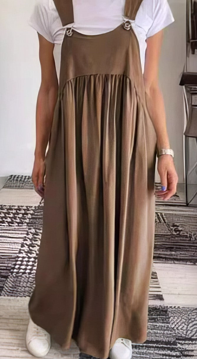 Casual Trägerkleid in Uni
